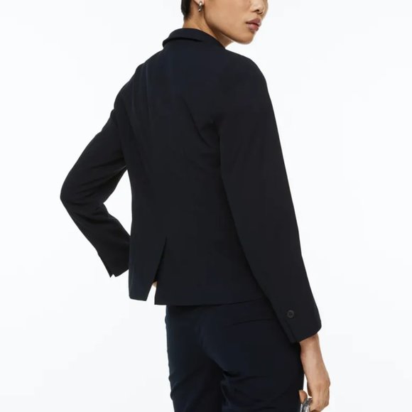 H&M Navy Blue Blazer Suit Jacket - Picture 3 of 15